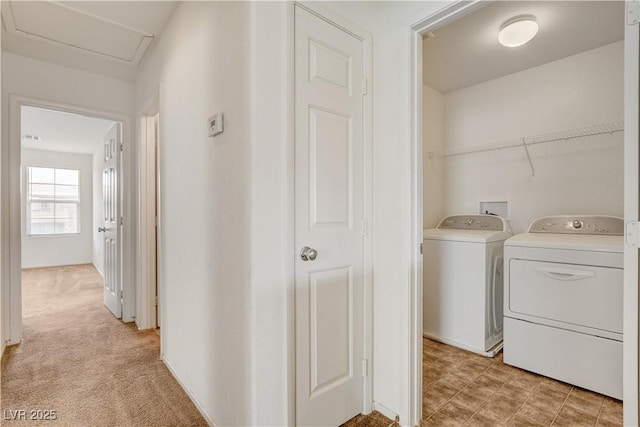 8626 Anderson Dale Ave, Las Vegas, NV 89178 - washroom with independent washer and dryer and light carpet