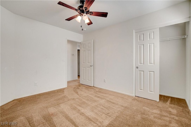 8626 Anderson Dale Ave, Las Vegas, NV 89178 - unfurnished bedroom featuring carpet floors, a closet, ceiling fan, and baseboards