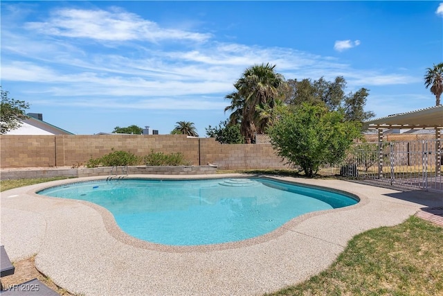 view of pool with a fenced in pool and a fenced backyard