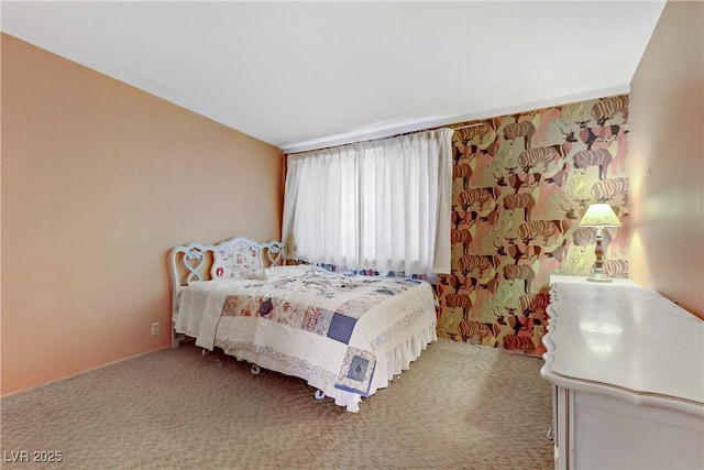 bedroom with carpet floors
