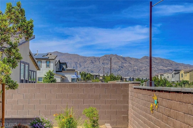 mountain view with a residential view