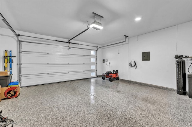 11954 Camden Ridge Ct, Las Vegas, NV 89138 - garage featuring electric panel and a garage door opener