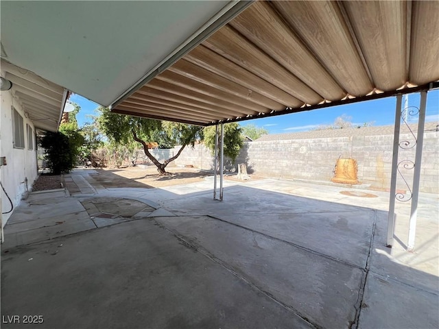 view of patio / terrace featuring a fenced backyard