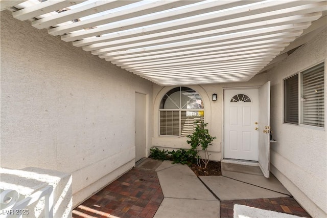 3510 Judah Way, Las Vegas, NV 89147 - doorway to property with stucco siding