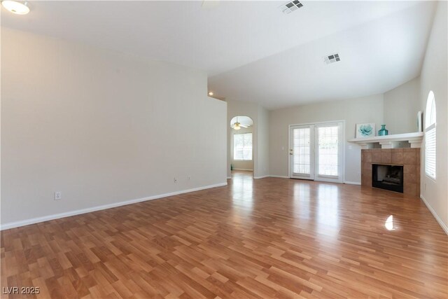 3510 Judah Way, Las Vegas, NV 89147 - unfurnished living room with baseboards, visible vents, and light wood-type flooring