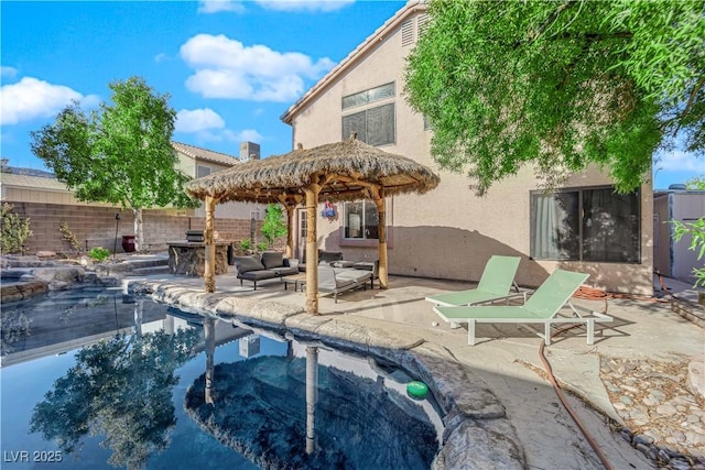 204 Appian Way, Henderson, NV 89002 - exterior space featuring fence, a patio area, and a fenced in pool