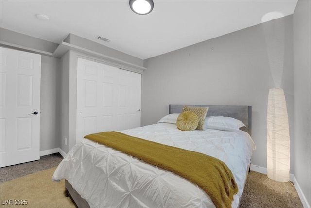 204 Appian Way, Henderson, NV 89002 - bedroom with baseboards, a closet, carpet floors, and visible vents