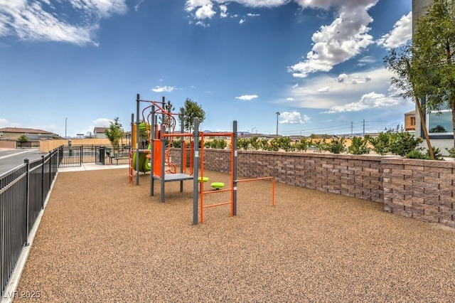 community playground featuring fence