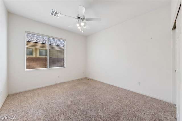 4217 Box Canyon Falls Ave, North Las Vegas, NV 89085 - carpeted spare room with baseboards, ceiling fan, and visible vents
