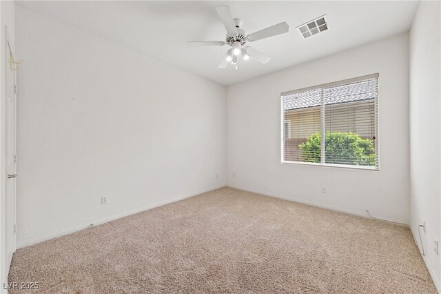 4217 Box Canyon Falls Ave, North Las Vegas, NV 89085 - carpeted spare room featuring visible vents, a ceiling fan, and baseboards