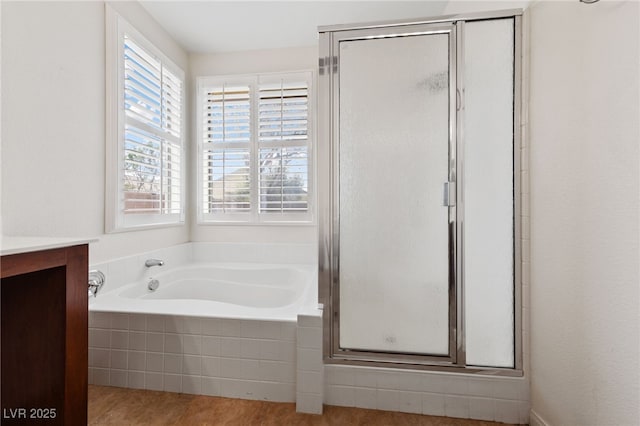 4217 Box Canyon Falls Ave, North Las Vegas, NV 89085 - full bath with a shower stall and a bath