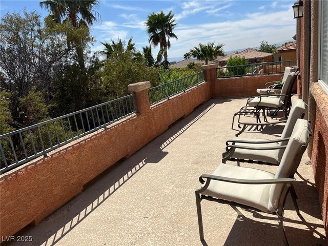 view of patio / terrace featuring a balcony