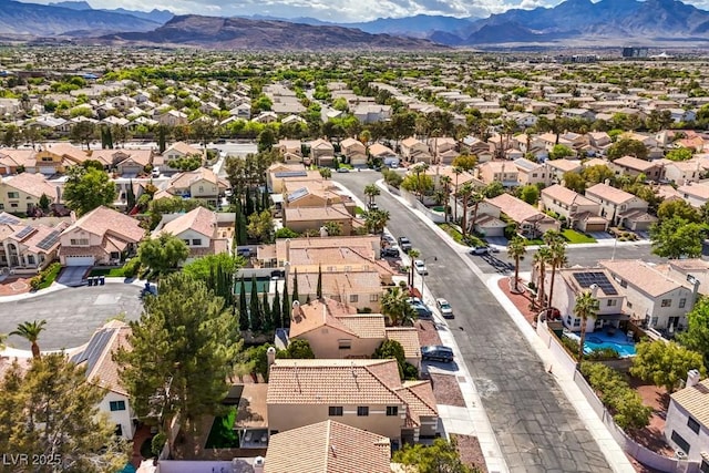 10009 Coral Sands Dr, Las Vegas, NV 89117 - drone / aerial view featuring a mountain view and a residential view