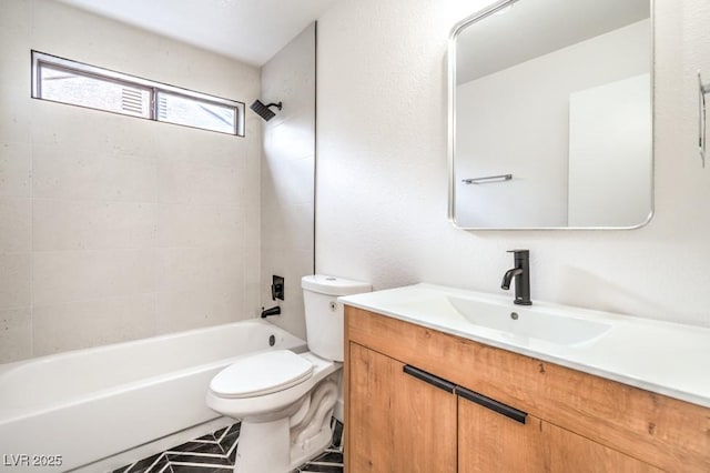 10009 Coral Sands Dr, Las Vegas, NV 89117 - bathroom with vanity, shower / bathing tub combination, and toilet