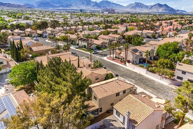 10009 Coral Sands Dr, Las Vegas, NV 89117 - drone / aerial view featuring a residential view and a mountain view