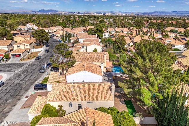 10009 Coral Sands Dr, Las Vegas, NV 89117 - aerial view featuring a mountain view and a residential view