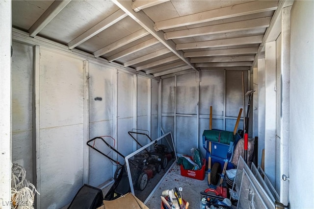 view of storage area