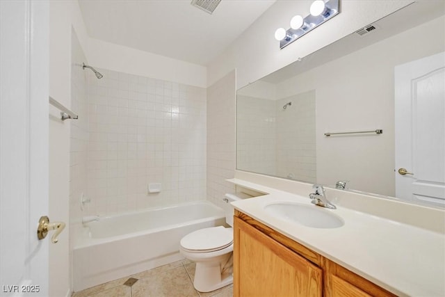 1326 Winter Solstice Ave, Henderson, NV 89014 - bathroom featuring vanity, tile patterned flooring, toilet, and visible vents