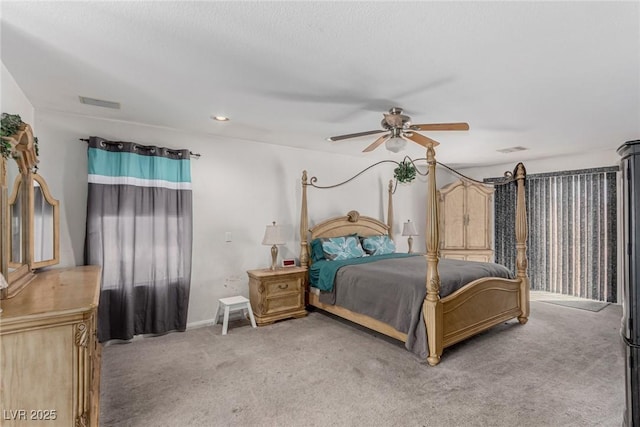 1066 Aspen Valley Ave, Las Vegas, NV 89123 - bedroom with baseboards, a ceiling fan, and light colored carpet