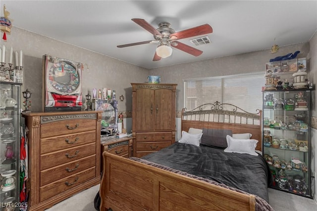 1066 Aspen Valley Ave, Las Vegas, NV 89123 - carpeted bedroom with visible vents and a ceiling fan