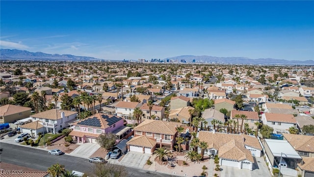 1066 Aspen Valley Ave, Las Vegas, NV 89123 - bird's eye view with a residential view and a mountain view