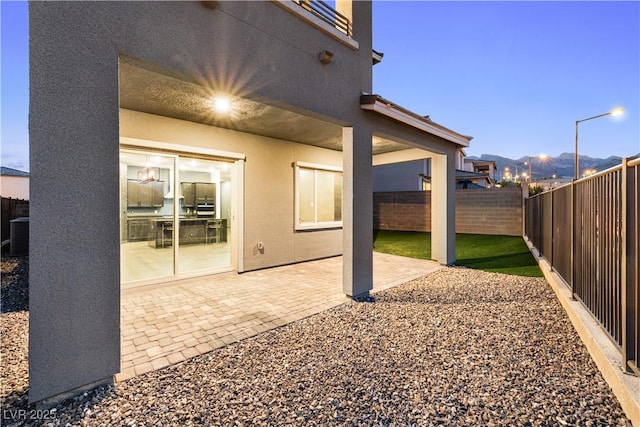 view of patio / terrace with a fenced backyard