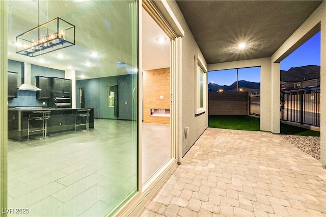 exterior space with fence