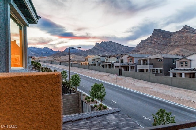 mountain view featuring a residential view