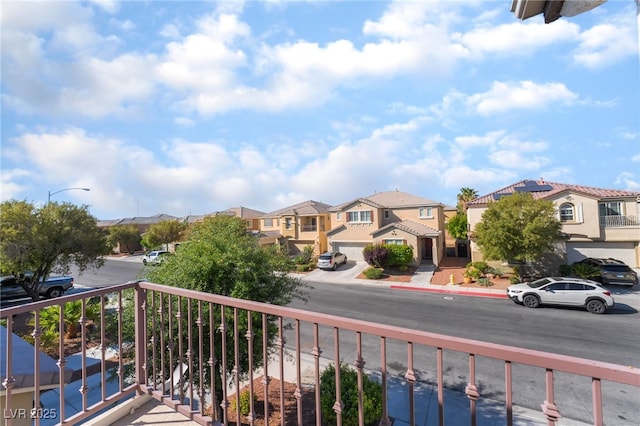 balcony with a residential view