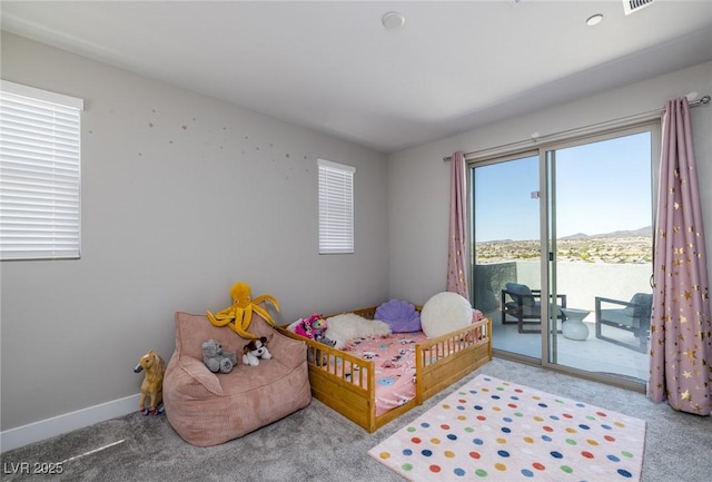 2650 Skylark Trail St, Henderson, NV 89044 - carpeted bedroom featuring access to exterior and baseboards