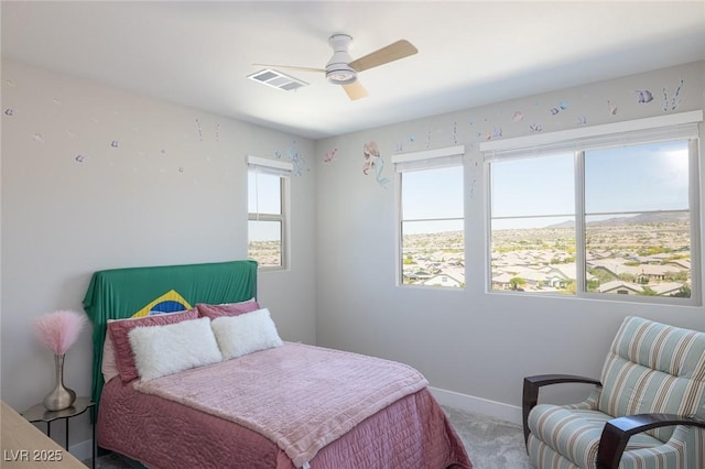 2650 Skylark Trail St, Henderson, NV 89044 - bedroom with carpet, baseboards, and a ceiling fan
