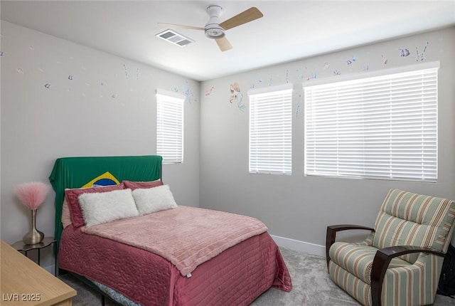 2650 Skylark Trail St, Henderson, NV 89044 - bedroom with carpet floors, baseboards, and a ceiling fan
