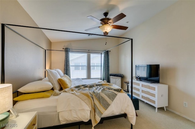 6576 Buster Brown Ave Unit 101, Las Vegas, NV 89122 - bedroom featuring light carpet, a ceiling fan, and baseboards