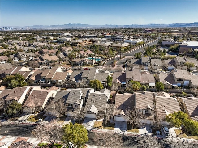 10205 Birch Bluff Ln, Las Vegas, NV 89145 - aerial view of residential area featuring mountains