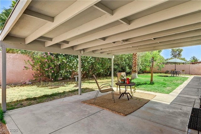 view of patio / terrace featuring a fenced backyard