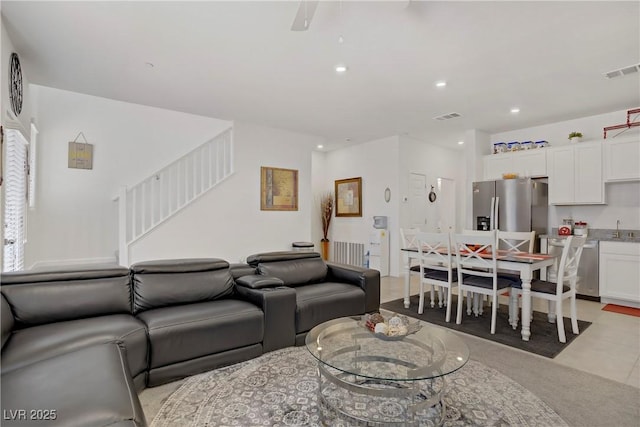 664 Foam Flower Ln, Henderson, NV 89015 - living area with stairs and recessed lighting