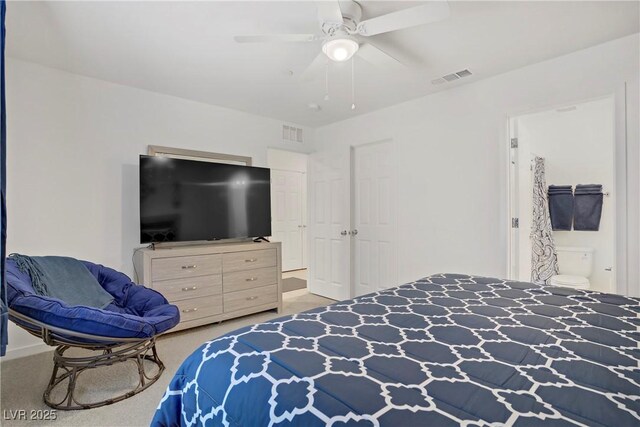 664 Foam Flower Ln, Henderson, NV 89015 - carpeted bedroom featuring a ceiling fan