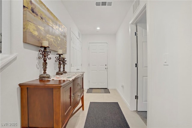 664 Foam Flower Ln, Henderson, NV 89015 - hall featuring light tile patterned floors, baseboards, and recessed lighting