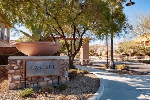 view of community sign
