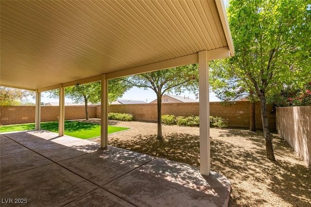 view of patio / terrace featuring a fenced backyard