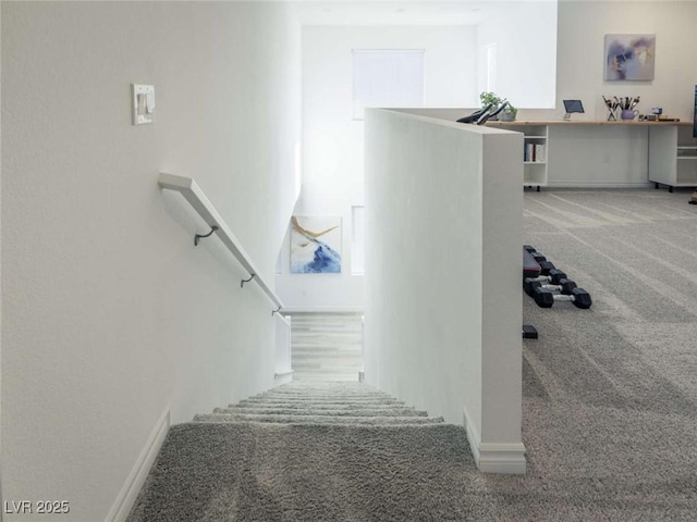 9732 Abel Cliff St, Las Vegas, NV 89143 - stairway with carpet and baseboards