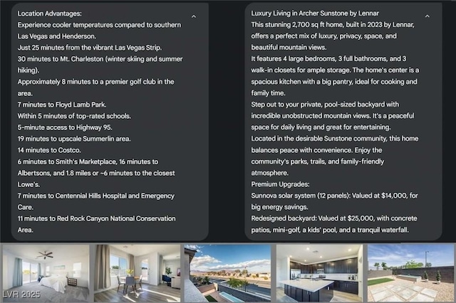 9732 Abel Cliff St, Las Vegas, NV 89143 - view of a document with a collage of images