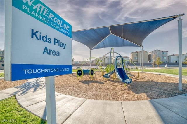view of community jungle gym