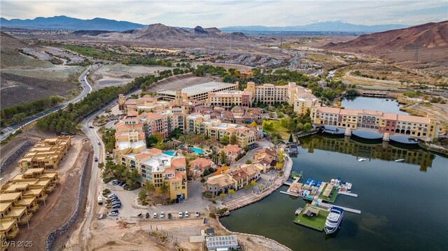 58 Sun Lily Ln, Henderson, NV 89011 - aerial view with a water and mountain view