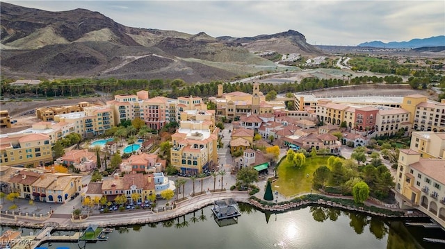 58 Sun Lily Ln, Henderson, NV 89011 - drone / aerial view featuring a water and mountain view