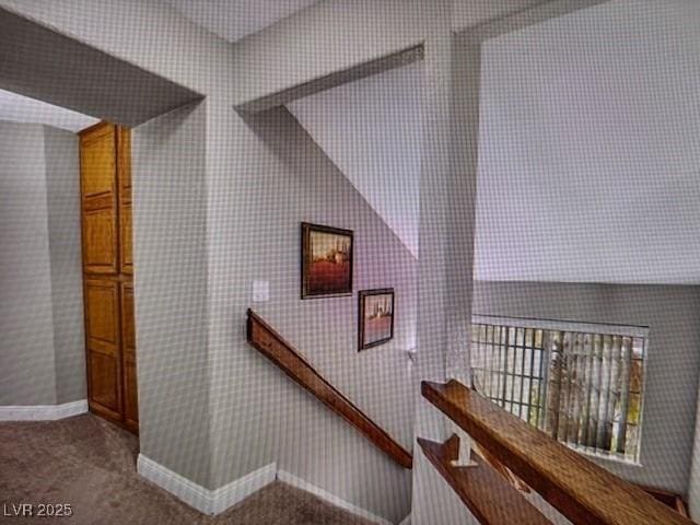 390 Rushing Creek Ct, Henderson, NV 89014 - stairs with carpet and baseboards