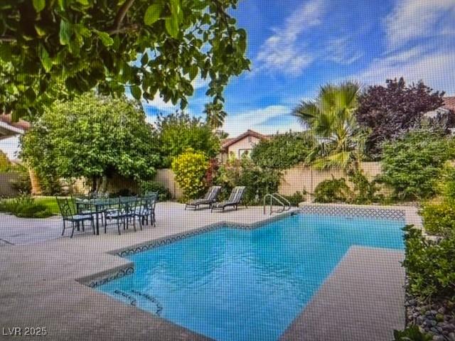 390 Rushing Creek Ct, Henderson, NV 89014 - view of pool featuring a patio and a fenced backyard