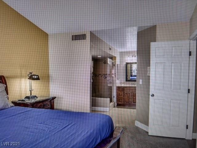 390 Rushing Creek Ct, Henderson, NV 89014 - bedroom featuring wallpapered walls and baseboards