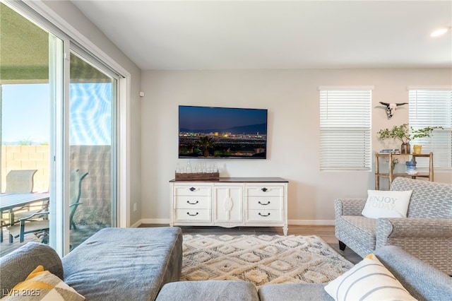 23 Strada Barbera, Henderson, NV 89011 - living area with baseboards and light wood finished floors
