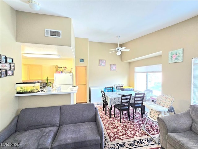 350 S Durango Dr Unit 220, Las Vegas, NV 89145 - living area featuring a ceiling fan